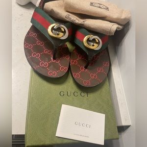 GUC Kika GG Web Flip Flop sandals (Women)